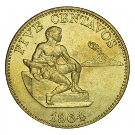 Монета Филиппины 5 сентаво 1964