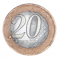 Монета Ангола 20 кванз 2014