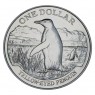 Новая Зеландия 1 доллар 1988 Желтоглазый пингвин