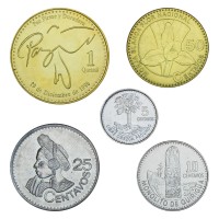 Гватемала Набор монет 2012-2016 (5 штук)