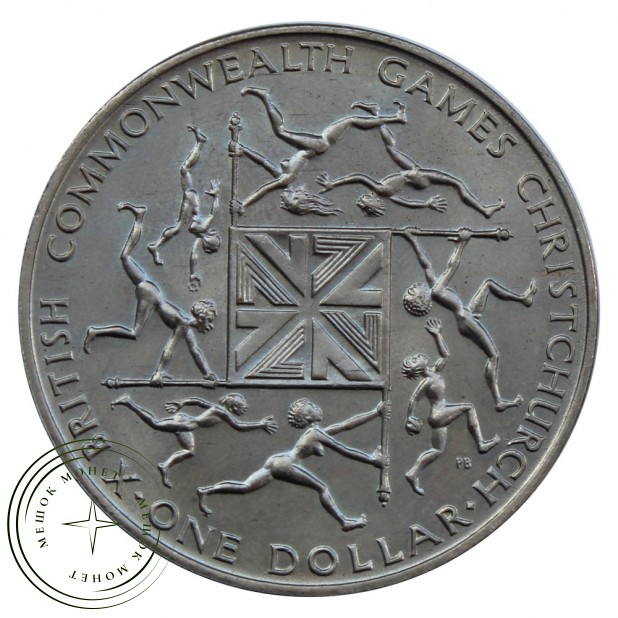 Новая Зеландия 1 доллар 1974 X Британские Игры Содружества