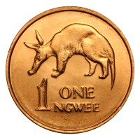 Монета Замбия1 нгве 1983