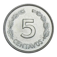 Монета Эквадор 5 сентаво 1970
