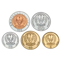 Руанда Набор монет 2007-2011 (5 штук)