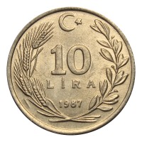 Турция 10 лир 1987