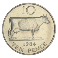 Гернси 10 пенсов 1984