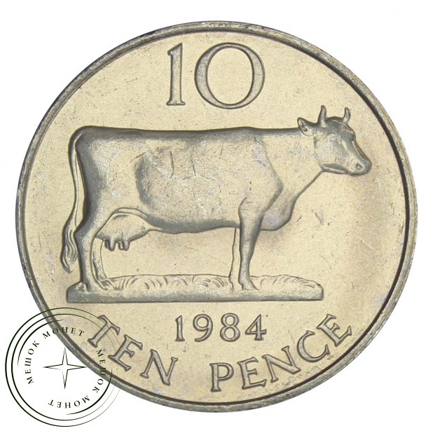 Гернси 10 пенсов 1984