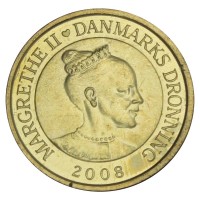 Монета Дания 10 крон 2008