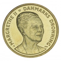 Монета Дания 20 крон 2015 75 лет со дня рождения Королевы Маргрете II