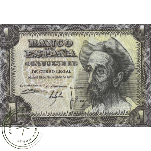 Испания 1 песета 1951 — 937030729