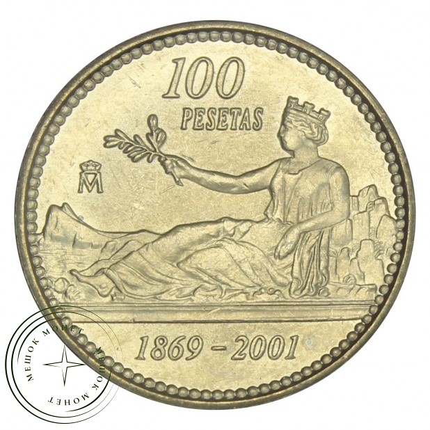 Испания 100 песет 2001 132 года песете
