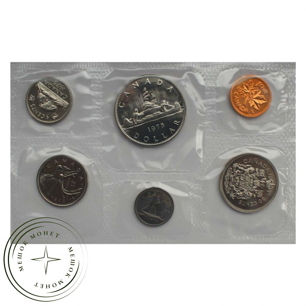 Канада Официальный годовой набор 1975 (6 монет в запайке)