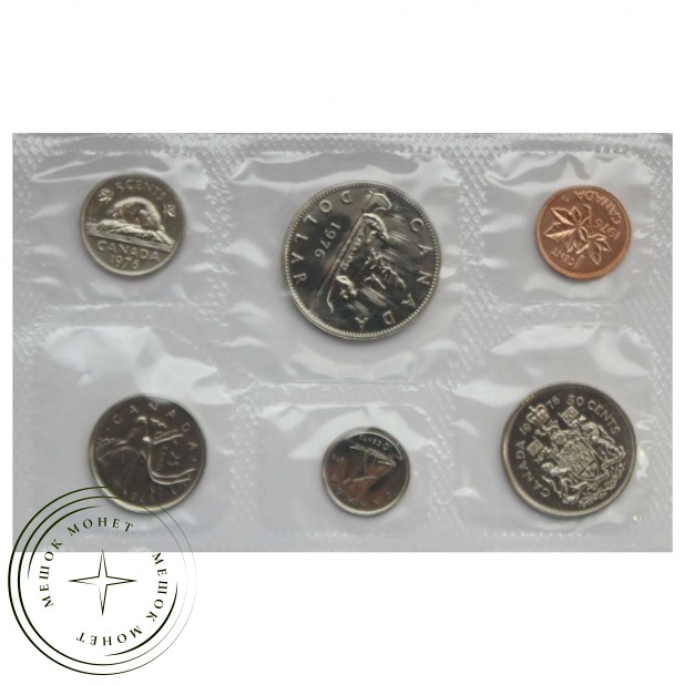 Канада Официальный годовой набор 1976 (6 монет в запайке)