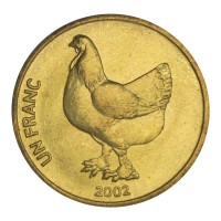 Конго (ДРК) 1 франк 2002 Петух (Животные)