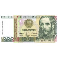 Банкнота Перу 1000 инти 1988
