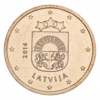 Монета Латвия 2 евроцента 2014