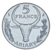 Монета Мадагаскар 5 франков 1984
