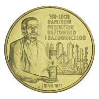 Монета Польша 2 злотых 2003 Польша 150 лет нефтяной и газовой промышленности