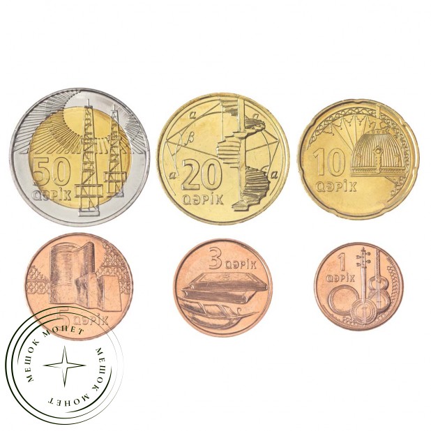 Азербайджан набор монет 2006 (6 штук)