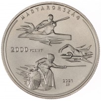 Монета Венгрия 2000 форинтов 2021 Олимпийские и Паралимпийские игры в Токио