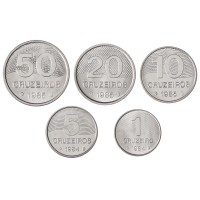 Бразилия набор монет 1982-1985 