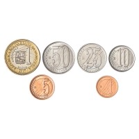 Набор монет 2007-2009 Венесуэла (6 штук)