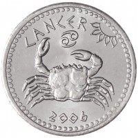 Монета Сомалиленд 10 шиллингов 2006 Рак (Знаки зодиака)