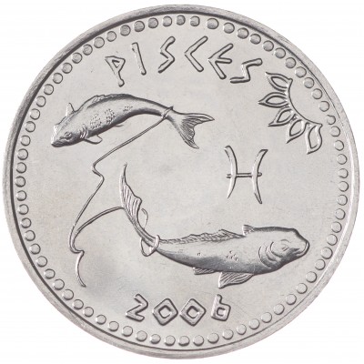Монета Сомалиленд 10 шиллингов 2006 Рыбы (Знаки зодиака)