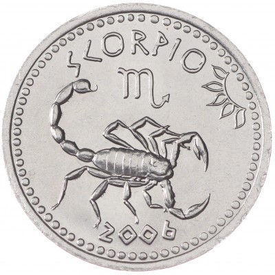 Монета Сомалиленд 10 шиллингов 2006 Скорпион (Знаки зодиака)