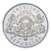 Монета Латвия 1 лат 2008 Лилия