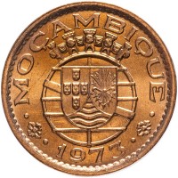 Монета Мозамбик 20 сентаво 1973