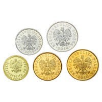 Польша Набор монет 2010-2014 (5 штук)