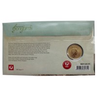 Монета Тувалу 1 доллар 2013 Зелёная птица-кошка (Австралийские Водяные Птицы) в буклете