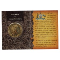 Австралия 1 доллар 2008 100 лет первому гербу