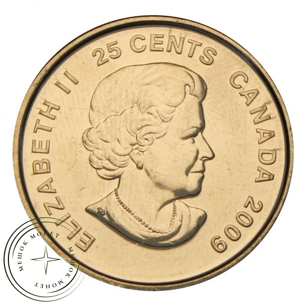 Канада 25 центов 2009 Синди Классен Цветная