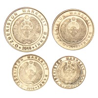 Узбекистан Набор монет 2018 (4 штуки)