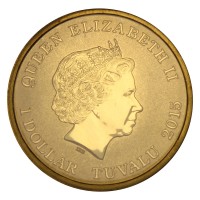 Монета Тувалу 1 доллар 2015 Котята