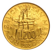 Монета Сан-Марино 200 лир 1978 Работа