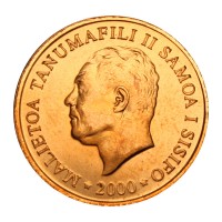 Монета Самоа 2 сене 2000