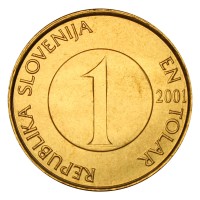 Монета Словения 1 толар 2001
