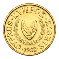 Монета Кипр 1 цент 1998
