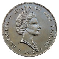 Монета Новая Зеландия 1 доллар 1982 Такахе