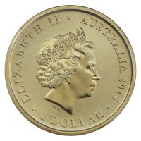 Монета Австралия 1 доллар 2015 Год Козы (Восточный календарь)