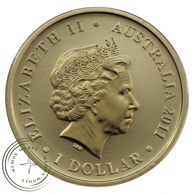 Австралия 1 доллар 2011 150 лет со дня рождения Нелли Мельбы