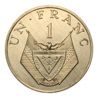 Монета Руанда 1 франк 1985