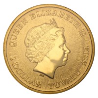 Монета Тувалу 1 доллар 2014 100-летие Авиапочты