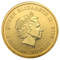 Монета Тувалу 1 доллар 2013 Австралийский огарь (Австралийские Водяные Птицы)