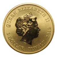 Монета Тувалу 1 доллар 2012 Год Дракона