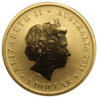 Монета Австралия 1 доллар 2011 Счастливого Рождества