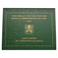 Монета Ватикан 2 евро 2018 Европейский год культурного наследия